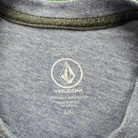 Volcom Tshirt‎ Mens Large Blue True To This Outdoor Surf wear Skater Casual - Picture 7 of 8